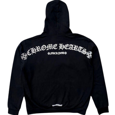 CHROME HEARTS FU LOGO ZIP UP HOODIE BLACK