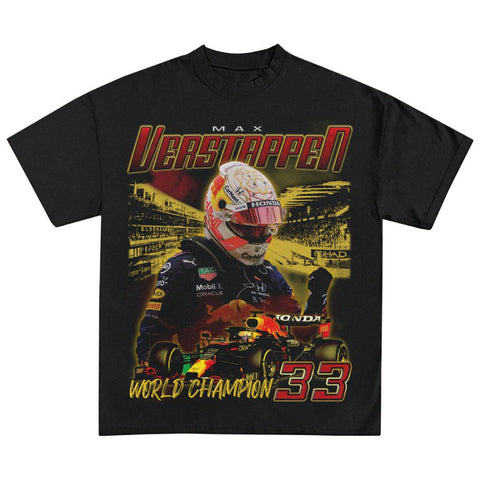 MAX VERSTAPPEN RACING T-SHIRT BLACK