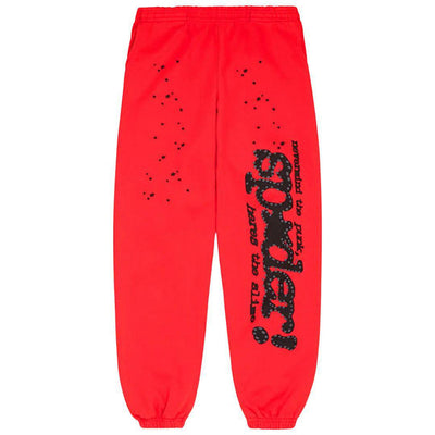 SP5DER P*NK V2 SWEATPANTS RED