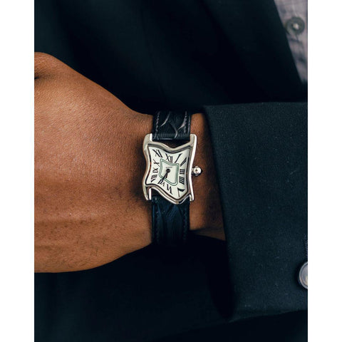 LAPHONT MELTING SQUARE WATCH SMALL FACE SILVER