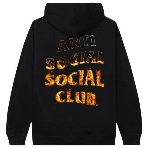 ANTI SOCIAL SOCIAL CLUB A FIRE INSIDE FLAME HOODIE BLACK