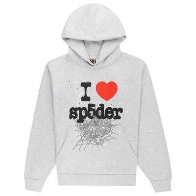 SP5DER SOUVENIR HOODIE HEATHER GREY