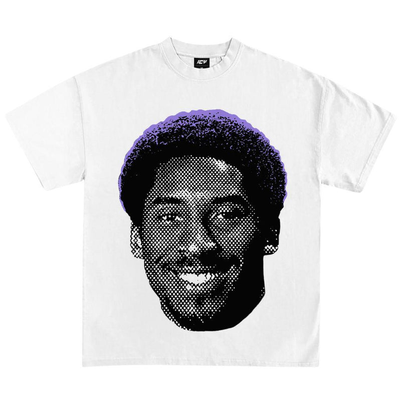WEARICY CLOTHING KOBE BRYANT AFRO GRAPHIC T-SHIRT WHITE