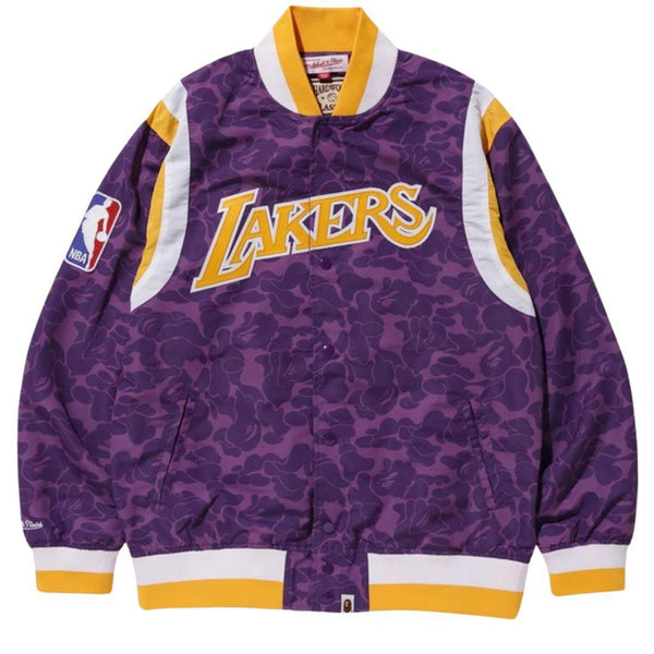 Mitchell & Ness bape Lakers ジャケット ea1e70f8c65d4273da1f67b632eaed