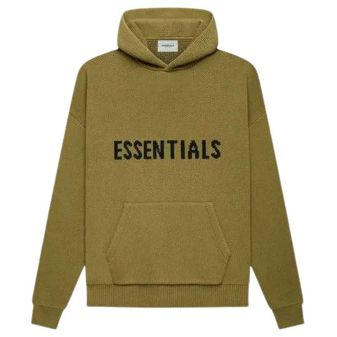 ESSENTIALS FOG KNIT HOODIE AMBER