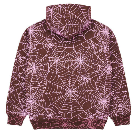 SP5DER AOP WEB HOODIE BROWN