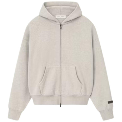 ESSENTIALS CLOTHING ESSENTIALS FOG CLASSIC FIT ZIP UP HOODIE HEATHER STONE SS25