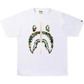 BAPE CLOTHING BAPE ABC CAMO SHARK TEE WHITE / GREEN