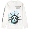 OFF WHITE CLOTHING OFF-WHITE LONG SLEEVE LIBERTY TEE