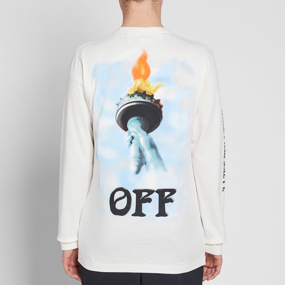 OFF WHITE CLOTHING OFF-WHITE LONG SLEEVE LIBERTY TEE