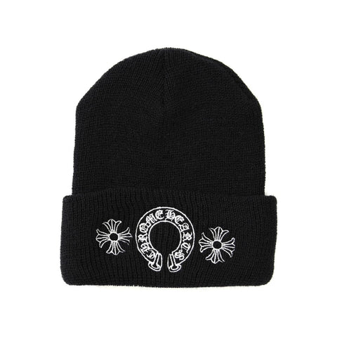CHROME HEARTS ACCESSORIES CHROME HEART HORSE SHOE BEANIE BLACK