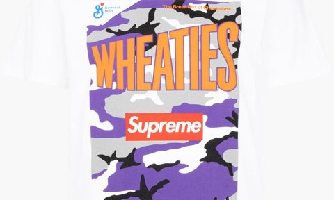 SUPREME CLOTHING SUPREME WHEATIES T-SHIRT WHITE