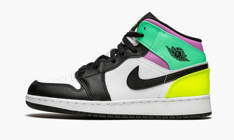 JORDAN SHOES JORDAN 1 MID PASTEL BLACK TOE