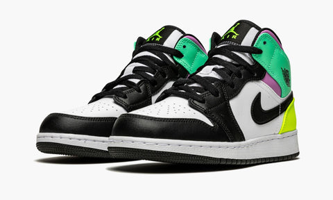 JORDAN SHOES JORDAN 1 MID PASTEL BLACK TOE