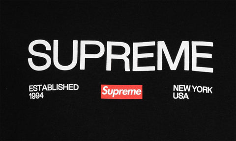 SUPREME CLOTHING SUPREME EST.1994 TEE BLACK