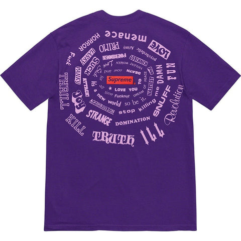 SUPREME CLOTHING SUPREME SPIRAL T-SHIRT PURPLE