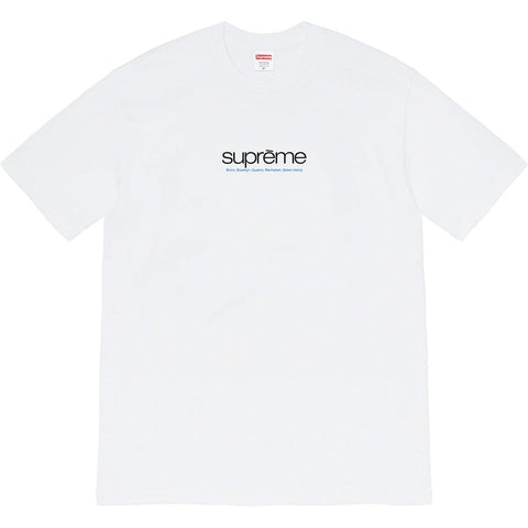 SUPREME CLOTHING SUPREME FIVE BOROUGH TEE SHIRT WHITE