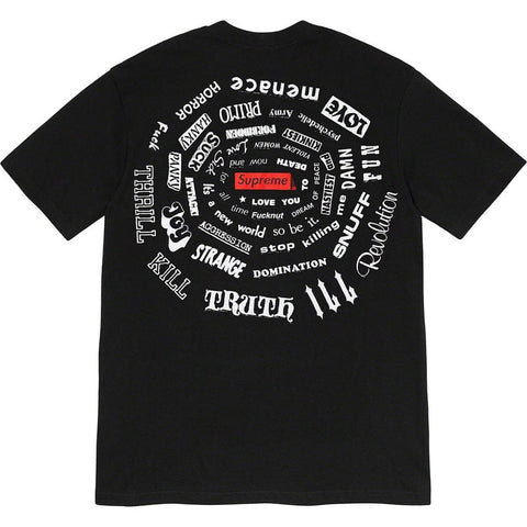 SUPREME CLOTHING SUPREME SPIRAL TEE SHIRT BLACK