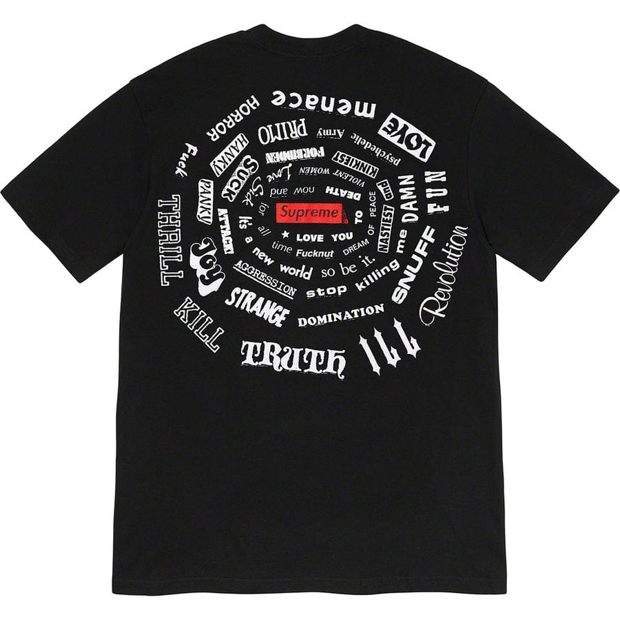 SUPREME CLOTHING SUPREME SPIRAL TEE SHIRT BLACK
