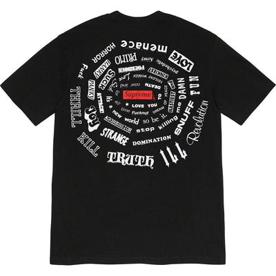 SUPREME CLOTHING SUPREME SPIRAL TEE SHIRT NOIR