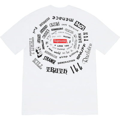 SUPREME CLOTHING SUPREME SPIRAL TEE SHIRT WHITE