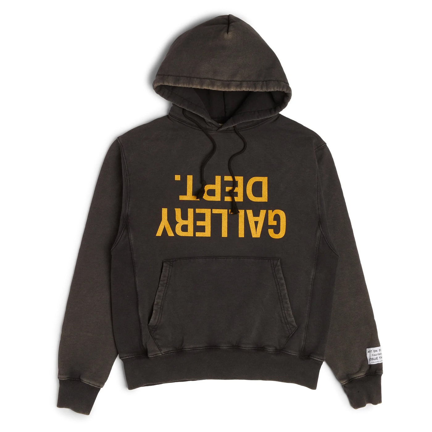 GALLERY DEPT REVERSE LOGO HOODIE BLACK / YELLOW
