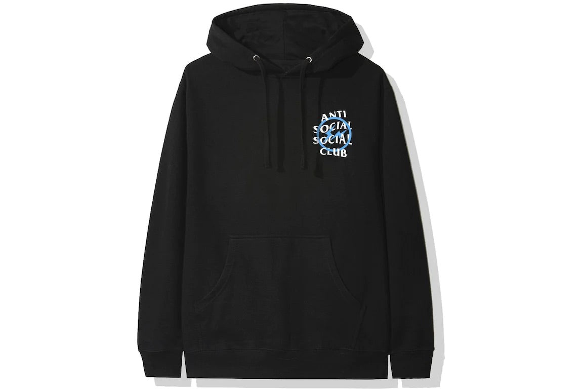 ANTI SOCIAL SOCIAL CLUB X FRAGMENT BLUE BOLT HOODIE NOIR