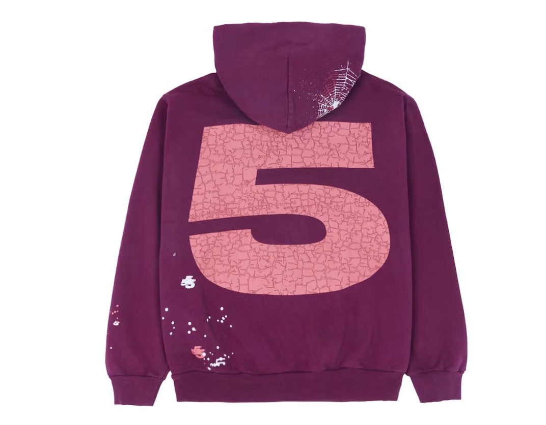 SP5DER NOCTURNAL HIGHWAY HOODIE DARK PURPLE