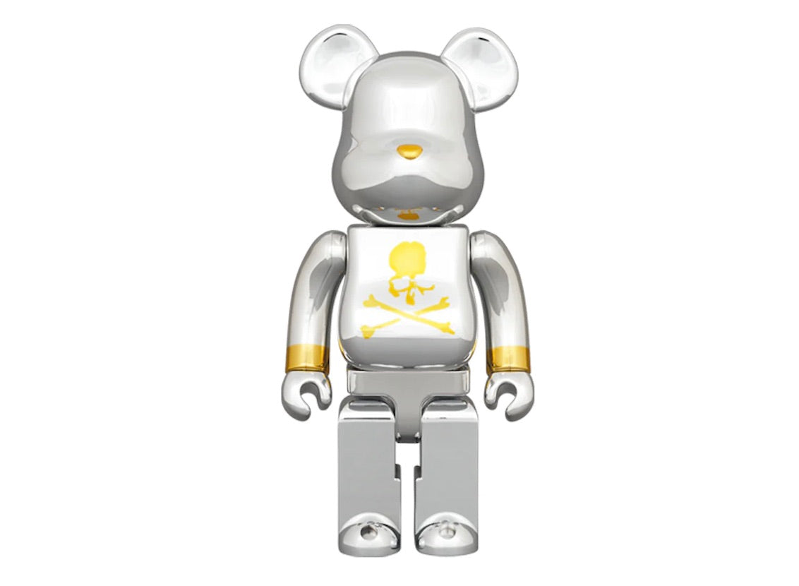 BEARBRICK X MASTERMIND JAPAN 1000% SILVER