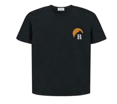 RHUDE MOUNTAIN LOGO TEE BLACK