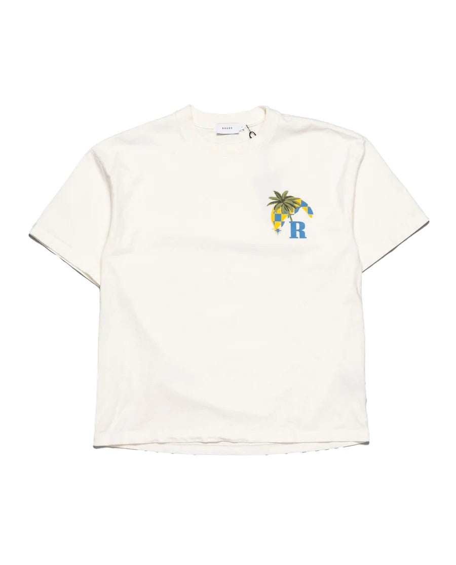 T-SHIRT RHUDE BLANC CLAIR DE LUNE TROPIQUES