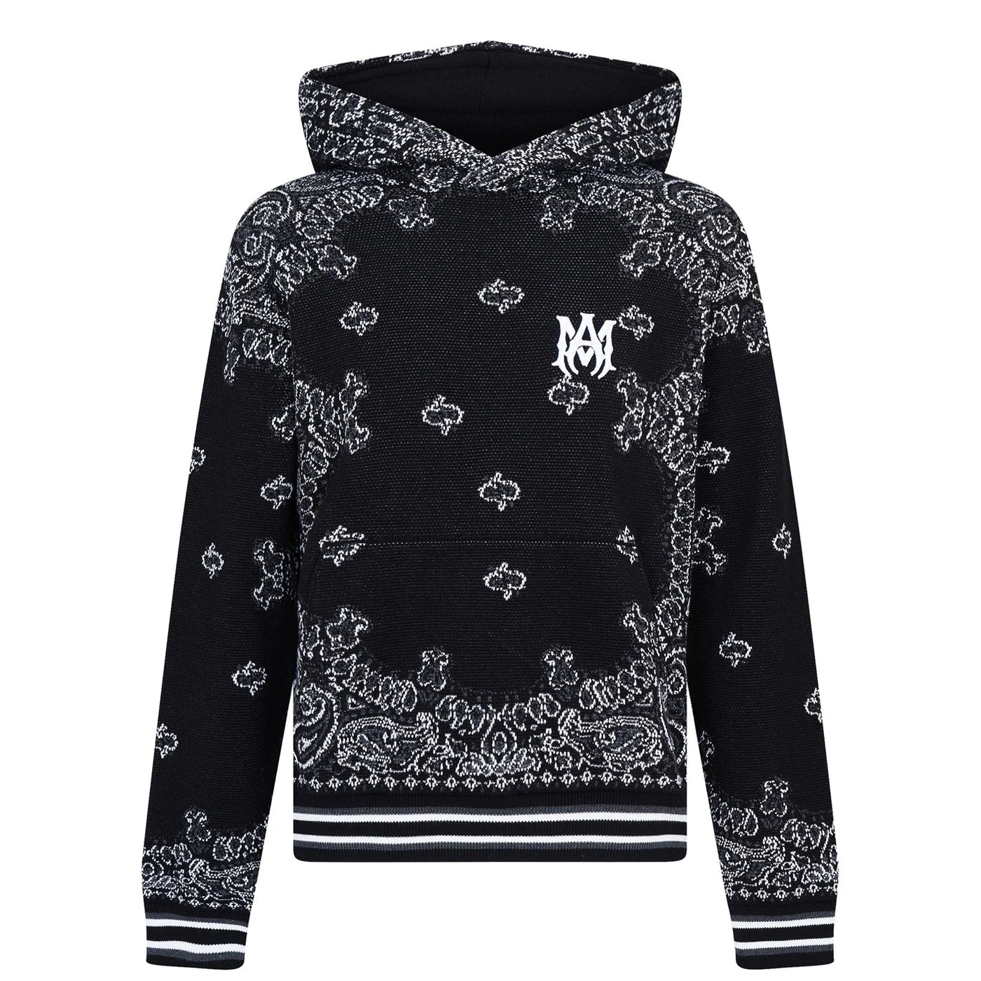 AMIRI B BALL BANDANA HOODIE BLACK