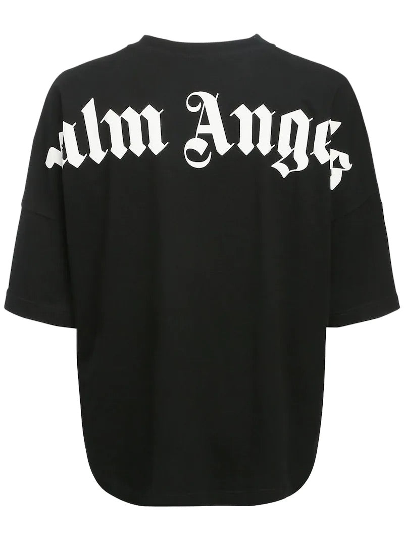 PALM ANGELS LOGO TEE BLACK WHITE