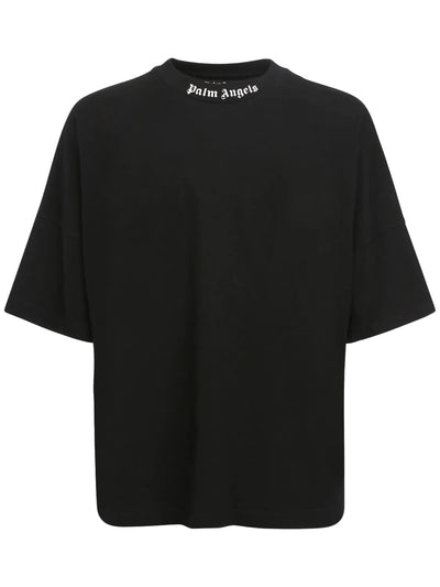 PALM ANGELS LOGO TEE BLACK WHITE