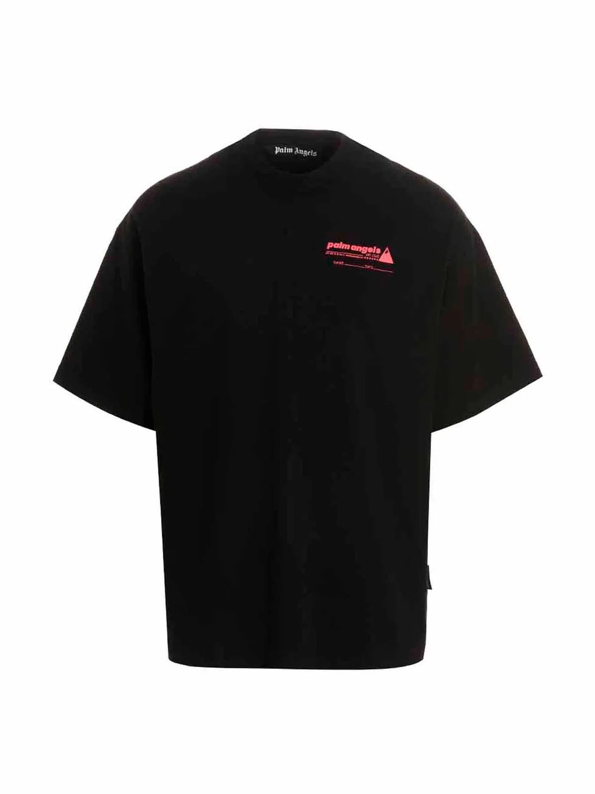 PALM ANGELS SKI CLUB LOGO BLACK T-SHIRT