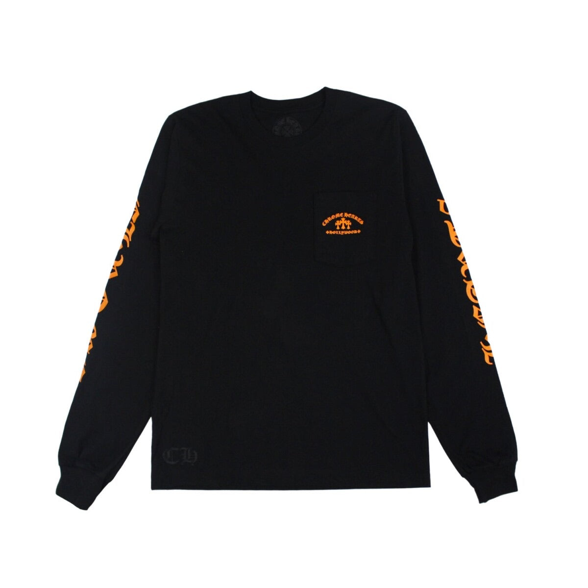 CHROME HEARTS ORANGE CEMETERY CROSS LONG SLEEVE BLACK – ONE OF A KIND