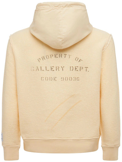 GALLERY DEPT X LANVIN WASHED COTTON RELAXED HOODIE BEIGE (W)