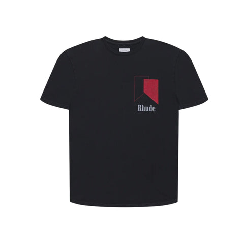 RHUDE BLACK TRACK T-SHIRT