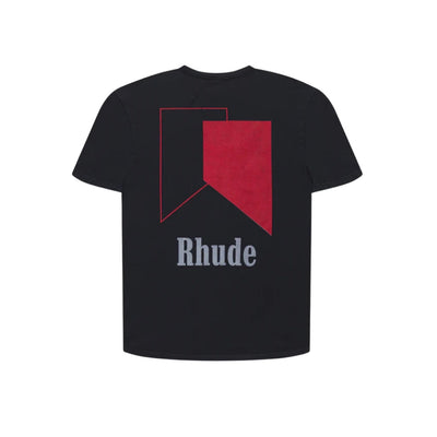 RHUDE BLACK TRACK T-SHIRT