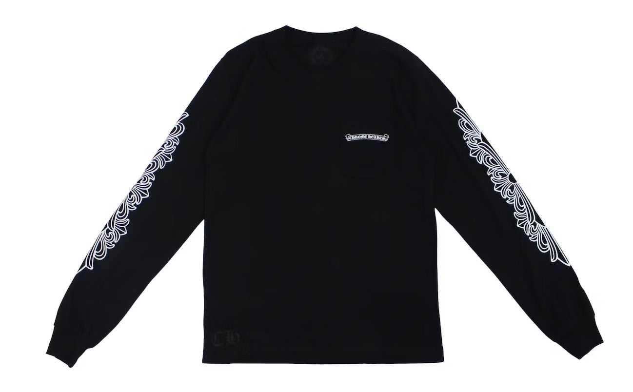 CHROME HEARTS EYE CHART DAGGER LONGSLEEVE BLACK