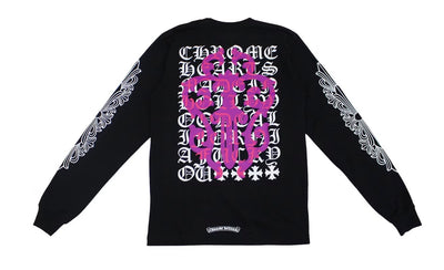 CHROME HEARTS EYE CHART DAGGER LONGSLEEVE BLACK