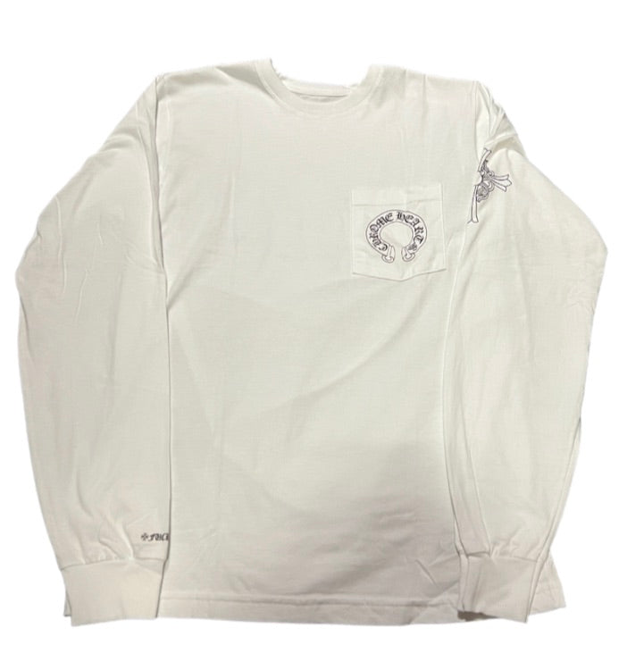 CHROME HEARTS MADE IN HOLLYWOOD LONG SLEEVE WHITE – ONE OF A KIND