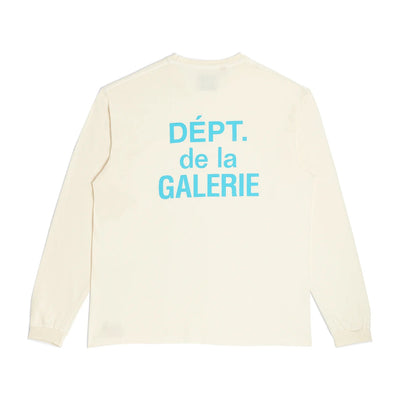 GALLERY DEPT FRENCH LOGO LONG SLEEVE CREAM / BLUE