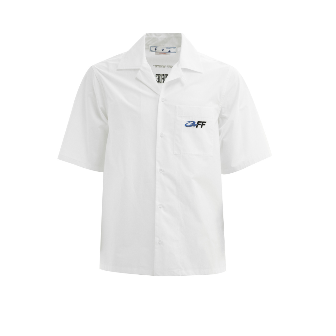 OFF WHITE BUTTON UP T-SHIRT WHITE