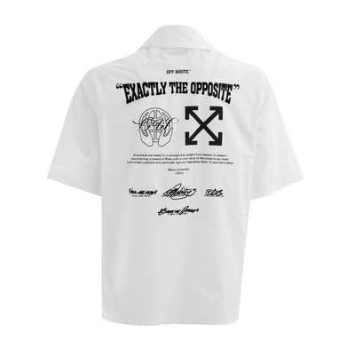 OFF WHITE BUTTON UP T-SHIRT WHITE