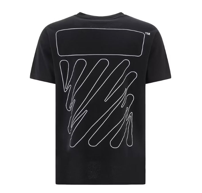 OFF WHITE WAVE OUTLINE T-SHIRT BLACK