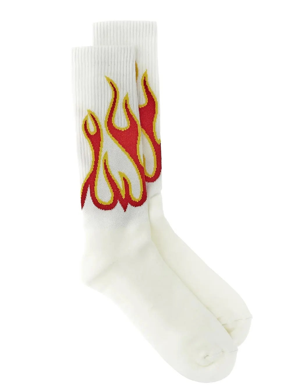 PALM ANGELS FLAME SOCKS WHITE / RED