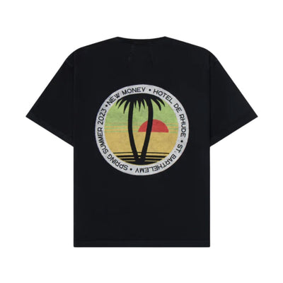 RHUDE TWIN PALM T-SHIRT BLACK
