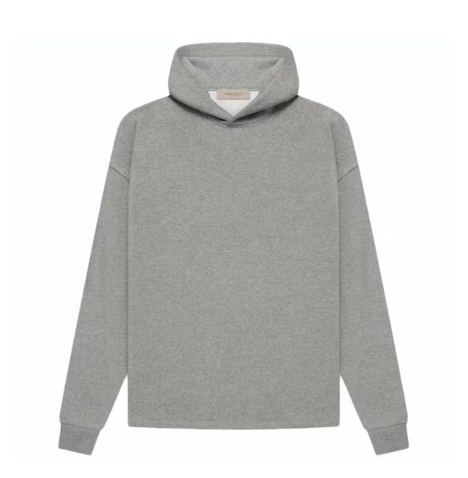 ESSENTIALS FOG RELAXED HOODIE DARK HEATHER OATMEAL SS22