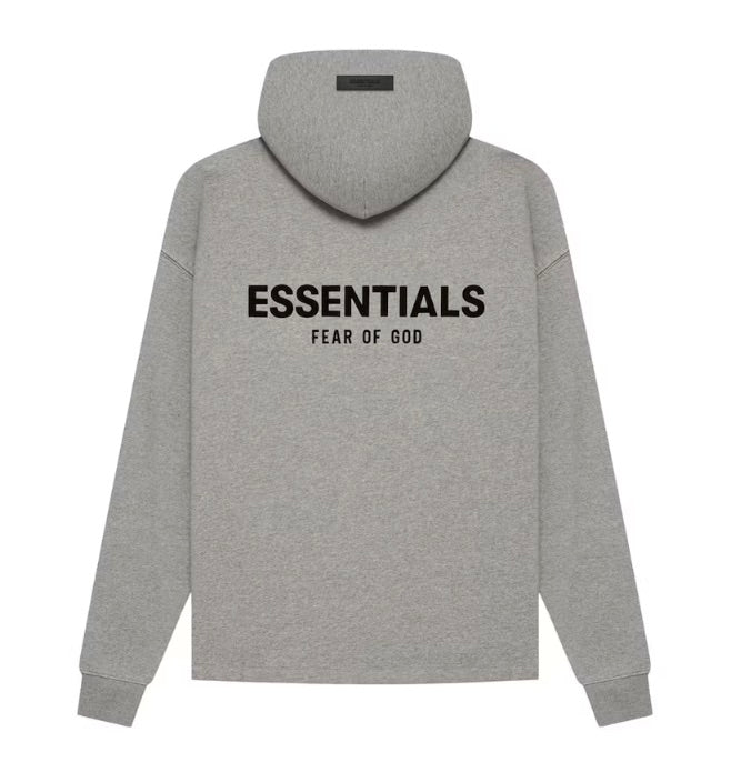 ESSENTIALS FOG RELAXED HOODIE DARK HEATHER OATMEAL SS22